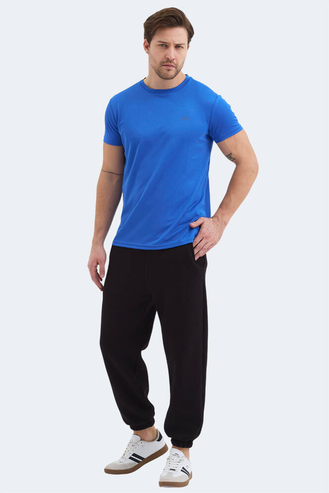 Slazenger REPUBLIC Erkek Kısa Kollu T-Shirt Saks Mavi