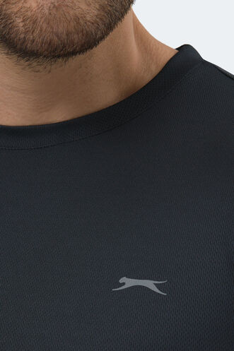 Slazenger REPUBLIC Men's Short Sleeve T-Shirt Dark Grey - Thumbnail