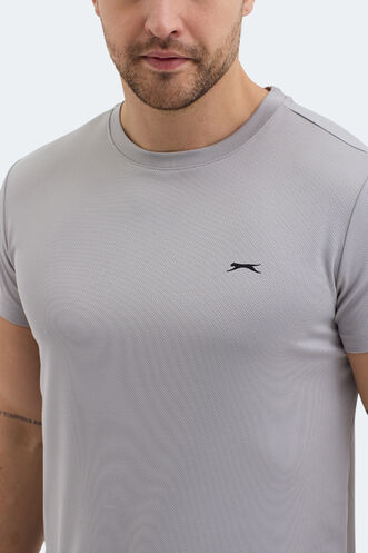 Slazenger REPUBLIC Men's Short Sleeve T-Shirt Light Grey - Thumbnail