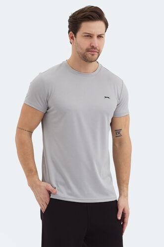 Slazenger REPUBLIC Men's Short Sleeve T-Shirt Light Grey - Thumbnail