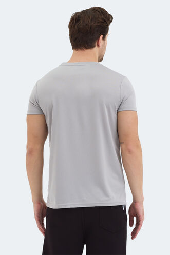 Slazenger REPUBLIC Men's Short Sleeve T-Shirt Light Grey - Thumbnail