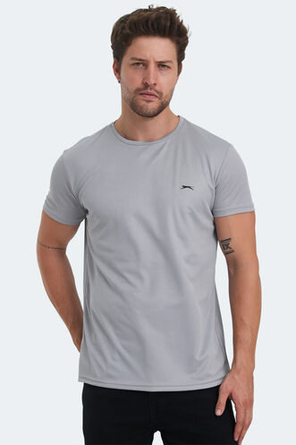 Slazenger REPUBLIC MTR Erkek Tişört Açık Gri - Thumbnail