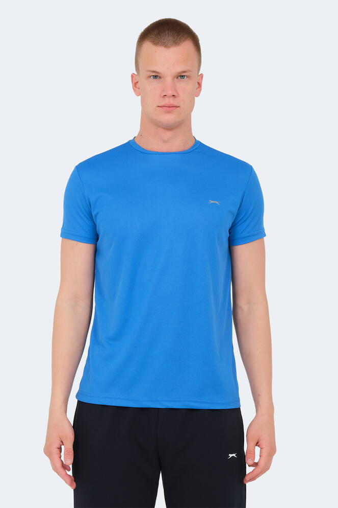 Slazenger REPUBLIC MTR Erkek Saks Mavi Tişört