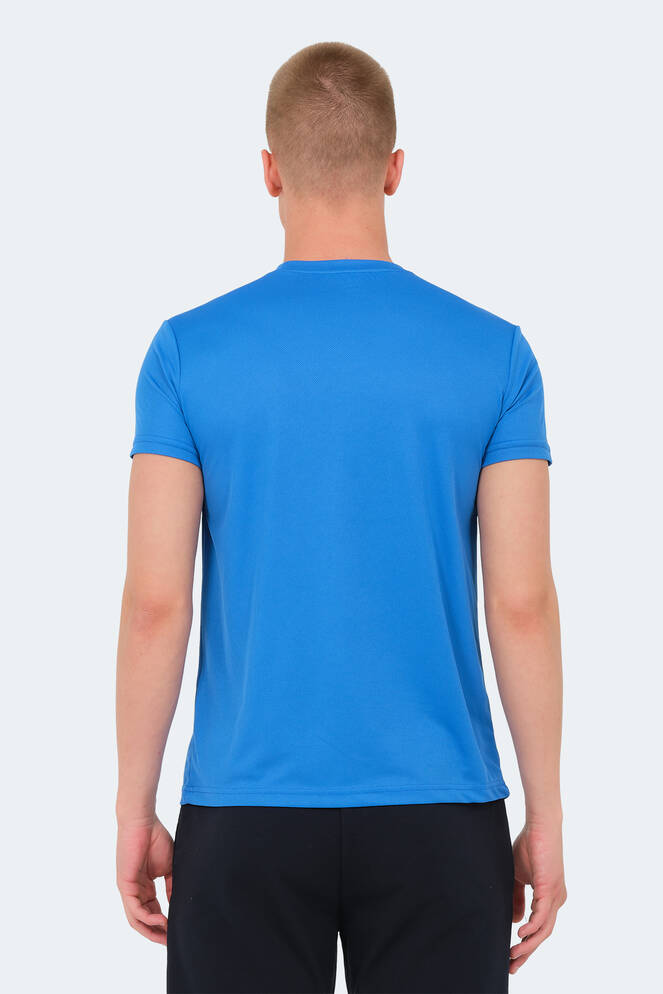 Slazenger REPUBLIC MTR Erkek Saks Mavi Tişört