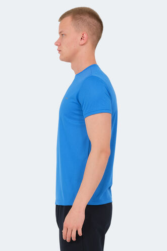 Slazenger REPUBLIC MTR Erkek Saks Mavi Tişört - Thumbnail