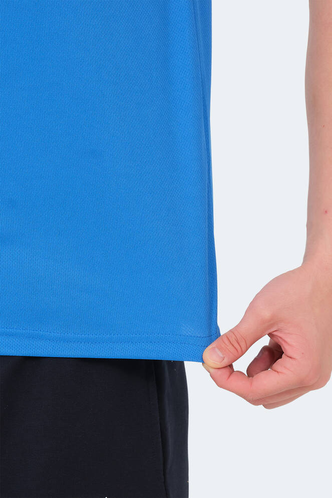 Slazenger REPUBLIC MTR Erkek Saks Mavi Tişört
