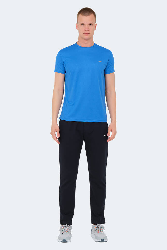 Slazenger REPUBLIC MTR Erkek Saks Mavi Tişört