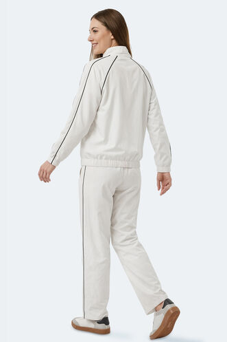 Slazenger REVEL Kadın Dik Yaka Fermuarlı Kemik Eşofman Takımı - Thumbnail