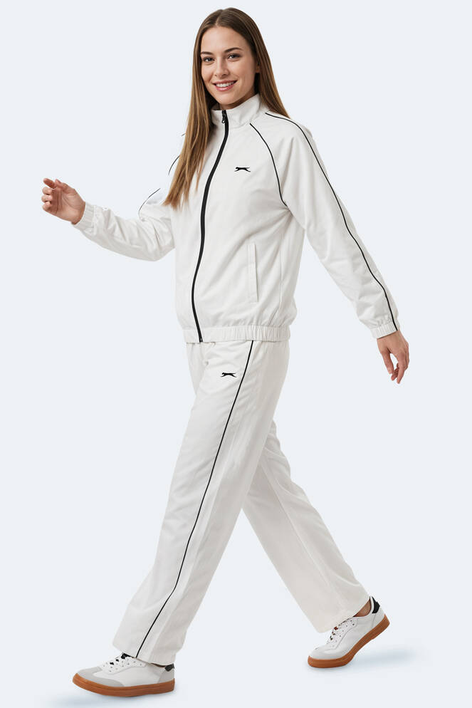 Slazenger REVEL Kadın Dik Yaka Fermuarlı Kemik Eşofman Takımı