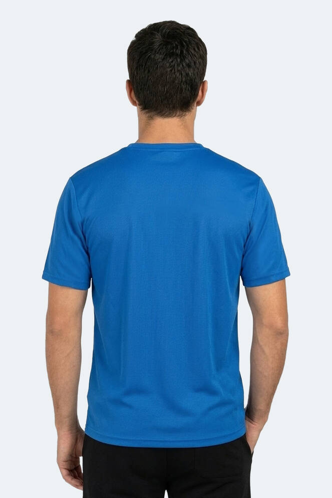 Slazenger REVIVE Erkek Saks Mavi Tişört
