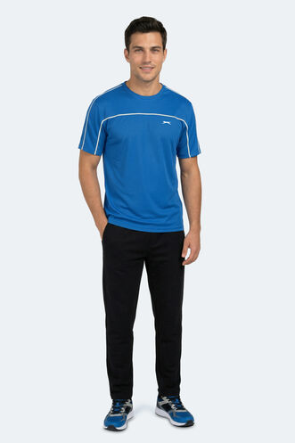 Slazenger REVIVE Erkek Saks Mavi Tişört - Thumbnail