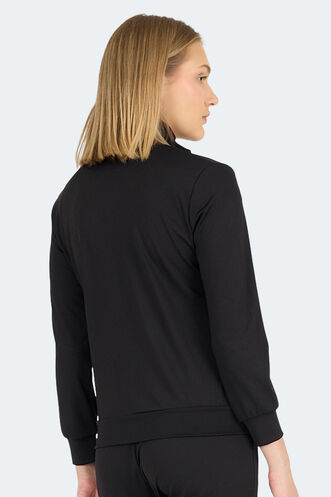 Slazenger REVOLT Kadın Sweatshirt Siyah - Thumbnail