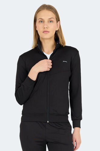 Slazenger REVOLT Kadın Sweatshirt Siyah - Thumbnail