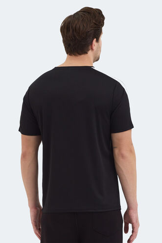 Slazenger REWIND Erkek Siyah Tişört - Thumbnail