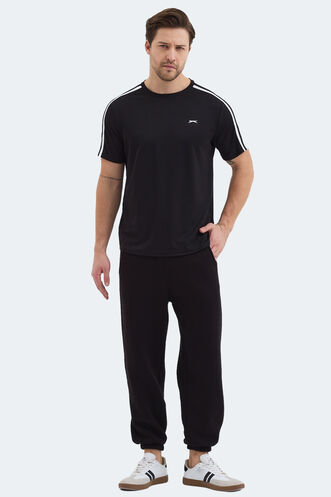 Slazenger REWIND Erkek Siyah Tişört - Thumbnail