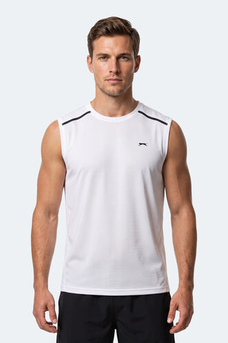 Slazenger - Slazenger REXIS Erkek Kolsuz Beyaz Tişört
