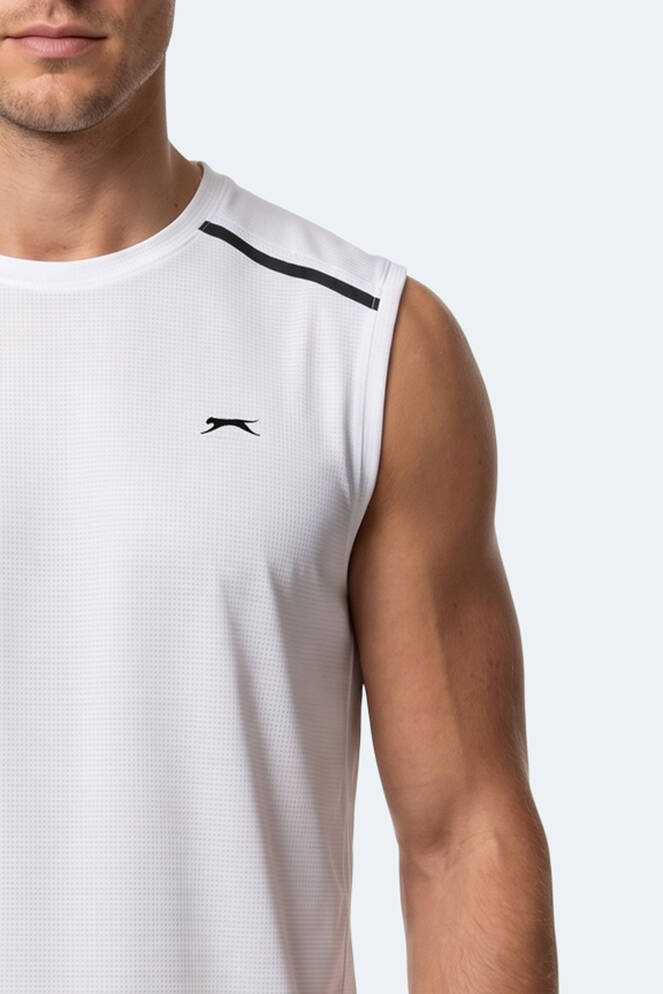 Slazenger REXIS Erkek Kolsuz Beyaz Tişört