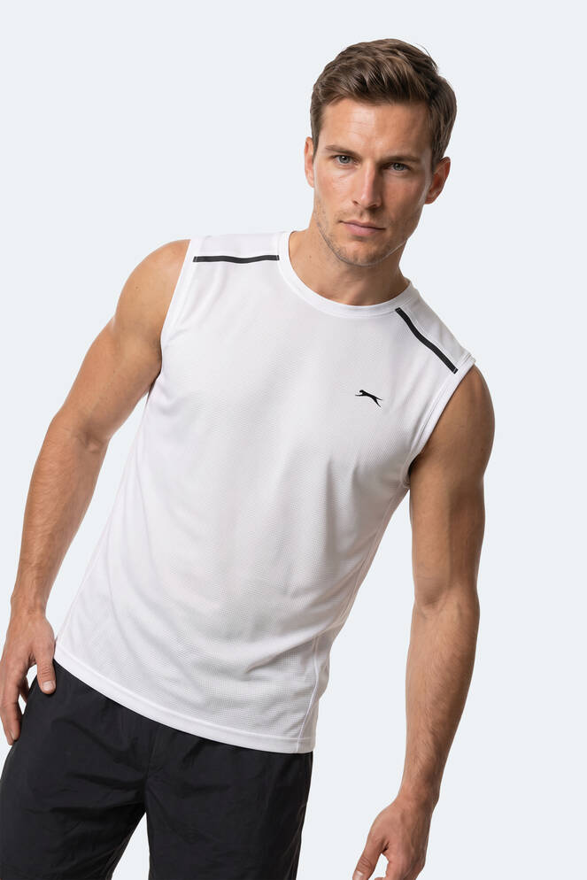 Slazenger REXIS Erkek Kolsuz Beyaz Tişört