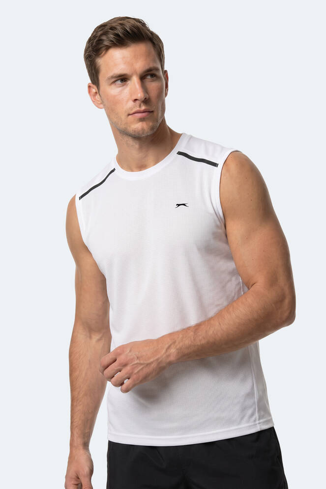 Slazenger REXIS Erkek Kolsuz Beyaz Tişört