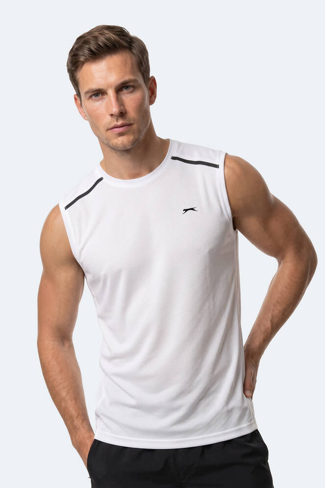 Slazenger REXIS Erkek Kolsuz Beyaz Tişört