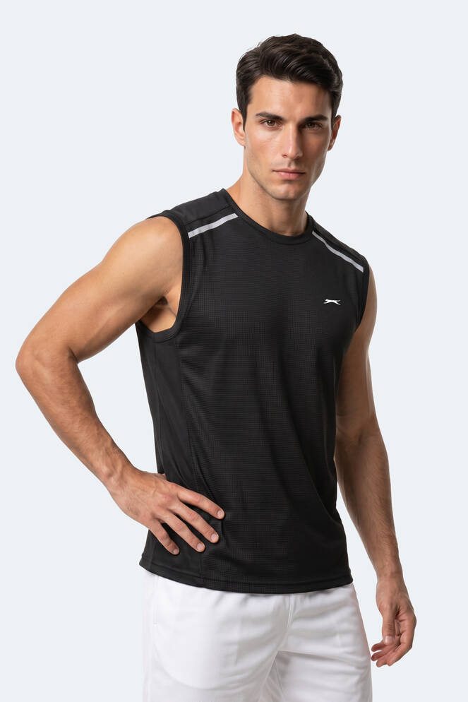 Slazenger REXIS Erkek Kolsuz Siyah Tişört