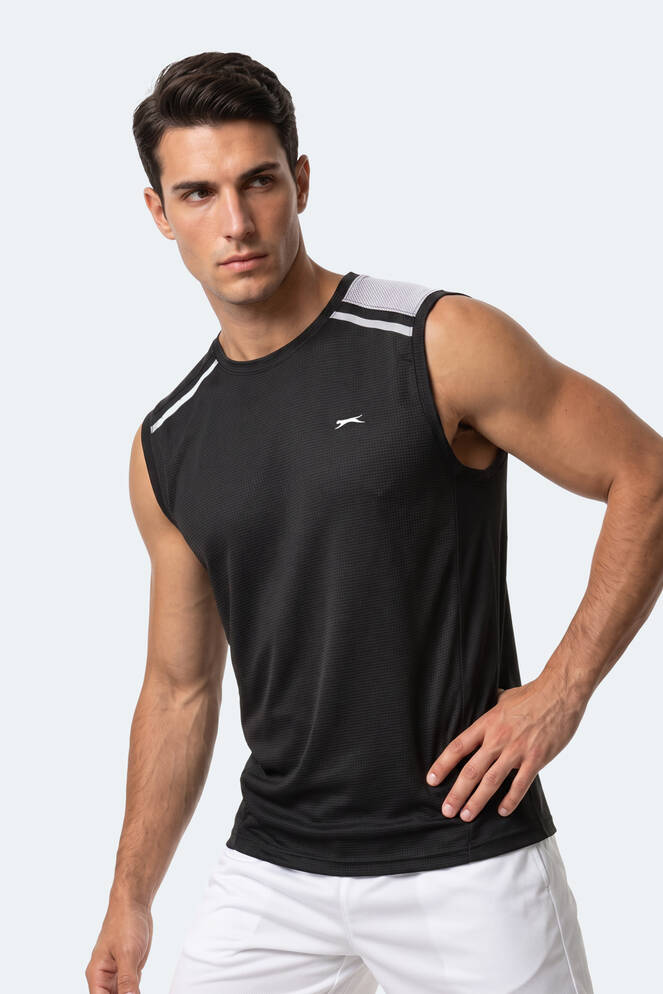 Slazenger REXIS Erkek Kolsuz Siyah Tişört