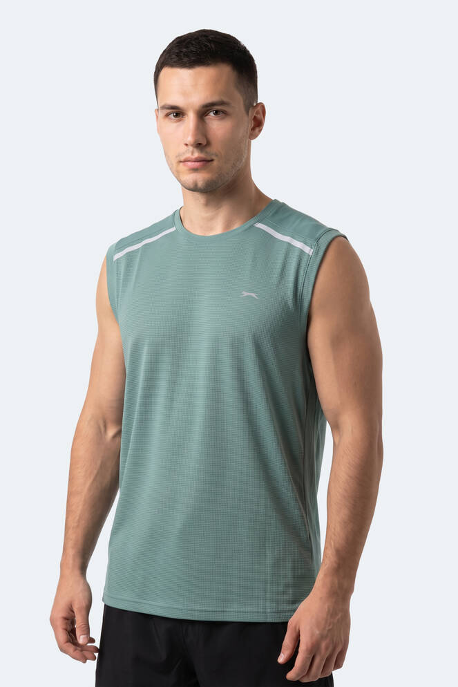Slazenger REXIS Erkek Kolsuz Su Yeşili Tişört