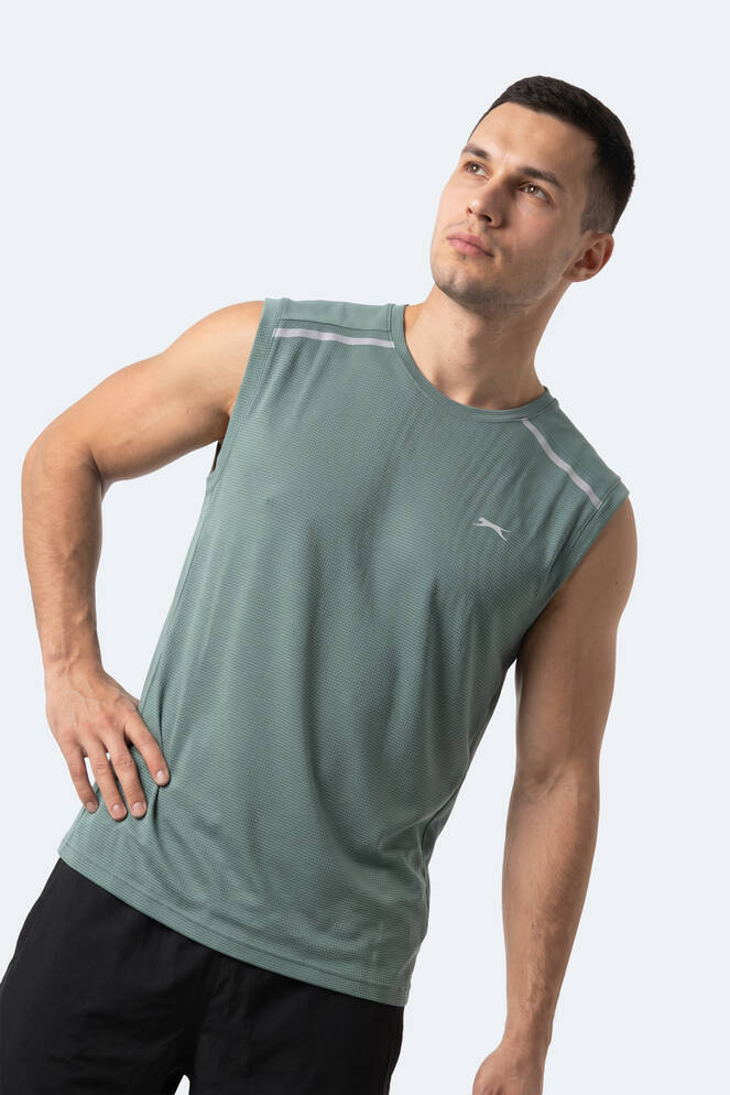 Slazenger REXIS Erkek Kolsuz Su Yeşili Tişört