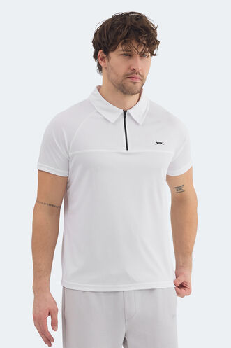Slazenger REYANA Erkek Polo Yaka Beyaz Tişört - Thumbnail