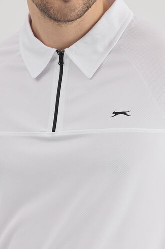 Slazenger REYANA Erkek Polo Yaka Beyaz Tişört - Thumbnail