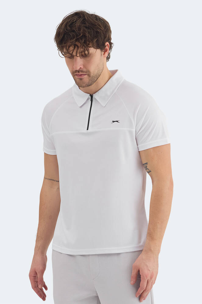 Slazenger REYANA Erkek Polo Yaka Beyaz Tişört