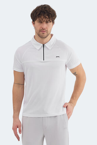 Slazenger - Slazenger REYANA Erkek Polo Yaka Beyaz Tişört