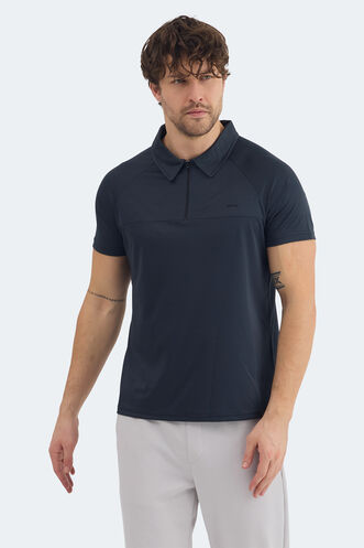 Slazenger REYANA Erkek Polo Yaka Koyu Gri Tişört - Thumbnail