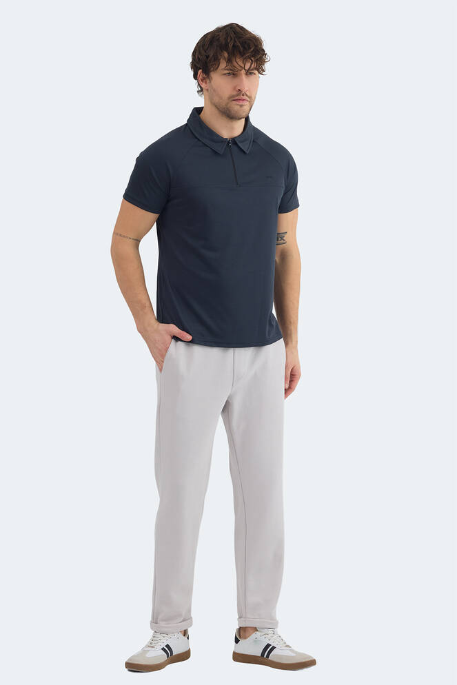 Slazenger REYANA Erkek Polo Yaka Koyu Gri Tişört