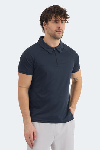 Slazenger REYANA Erkek Polo Yaka Koyu Gri Tişört - Thumbnail