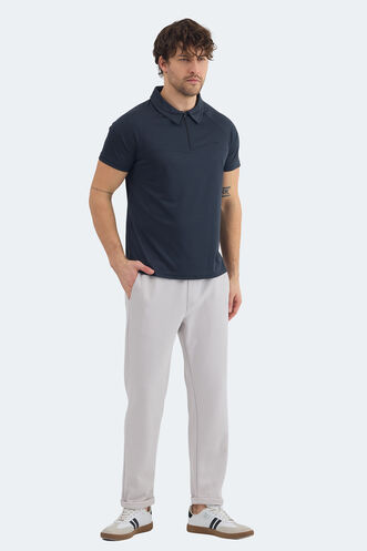 Slazenger REYANA Erkek Polo Yaka Koyu Gri Tişört - Thumbnail