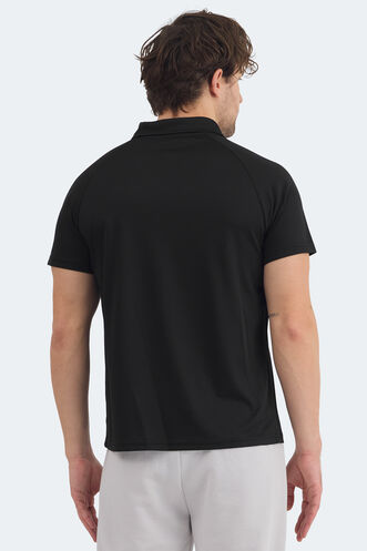 Slazenger REYANA Erkek Polo Yaka Siyah Tişört - Thumbnail