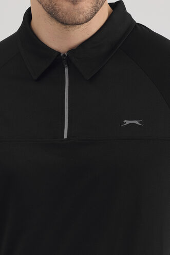Slazenger REYANA Erkek Polo Yaka Siyah Tişört - Thumbnail