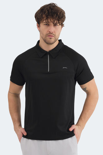Slazenger - Slazenger REYANA Erkek Polo Yaka Siyah Tişört