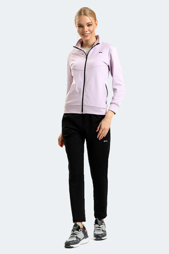 Slazenger - Slazenger RICHMAL Kadın Fermuarlı Dik Yaka Cepli Lila Eşofman Takımı