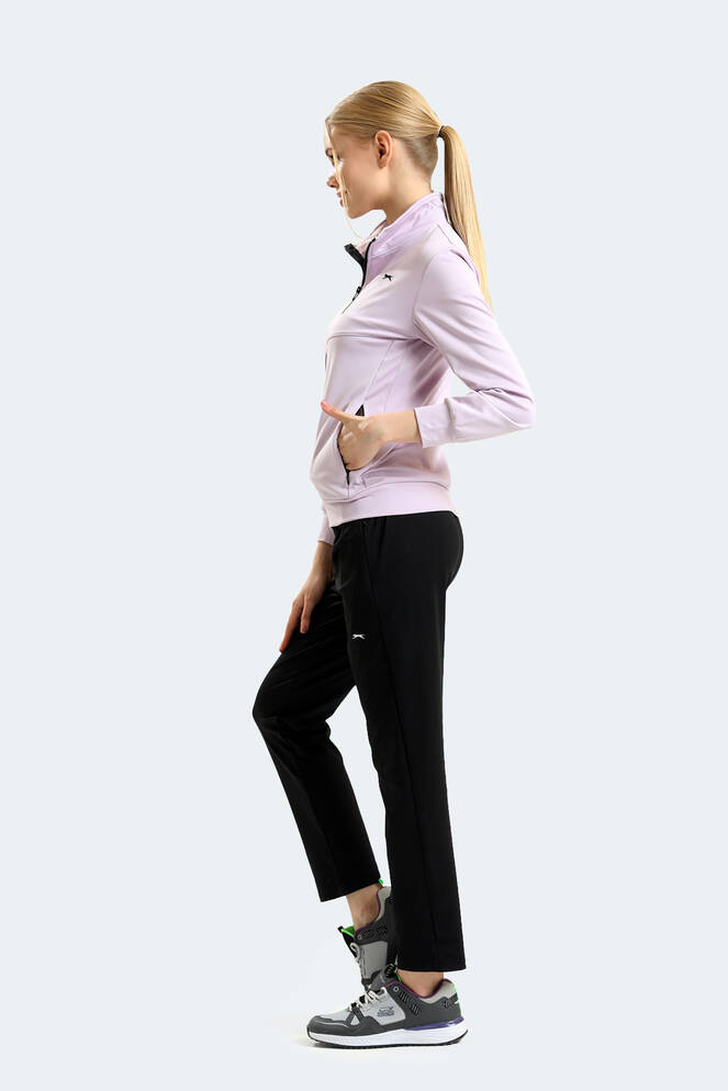 Slazenger RICHMAL Kadın Fermuarlı Dik Yaka Cepli Lila Eşofman Takımı