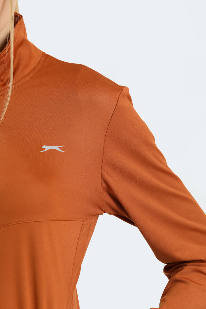 Slazenger RICHMAL Kadın Fermuarlı Dik Yaka Cepli Toprak Eşofman Takımı