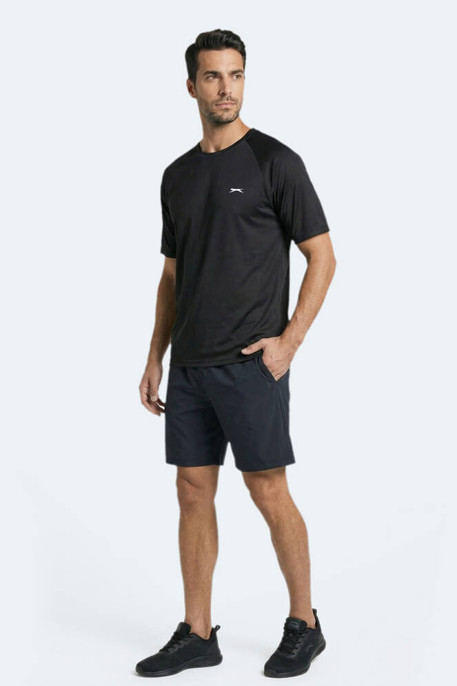 Slazenger RISING Erkek Siyah Tişört