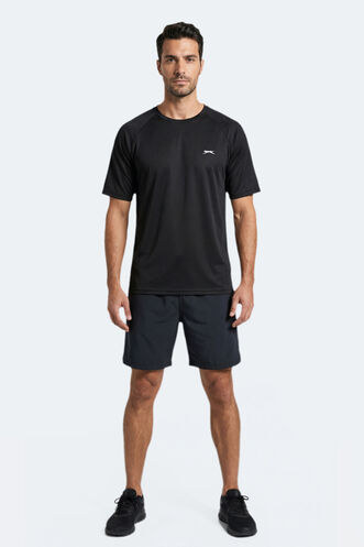 Slazenger RISING Erkek Siyah Tişört - Thumbnail