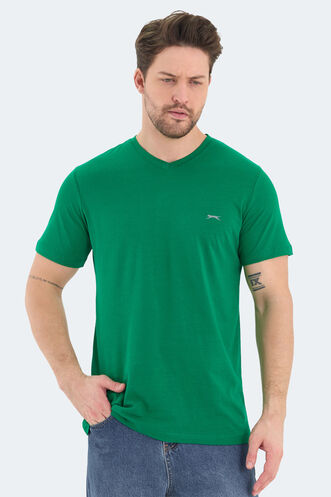 Slazenger RIVALDO Erkek Kısa Kollu T-Shirt Yeşil - Thumbnail