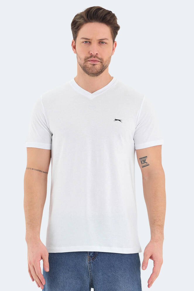 Slazenger RIVALDO Erkek Kısa Kollu T-Shirt Beyaz