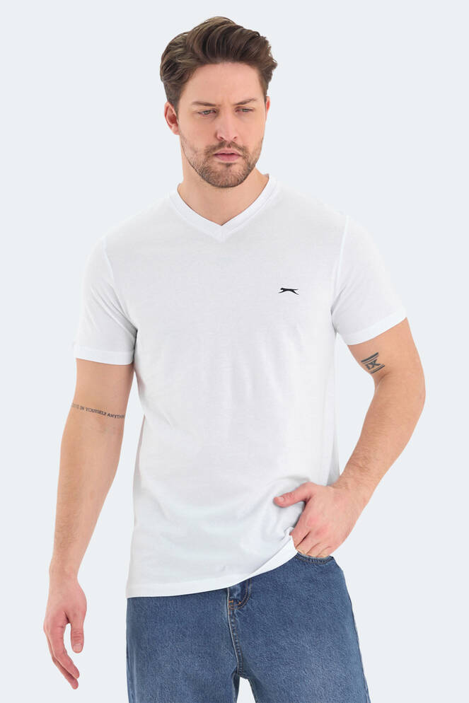 Slazenger RIVALDO Erkek Kısa Kollu T-Shirt Beyaz