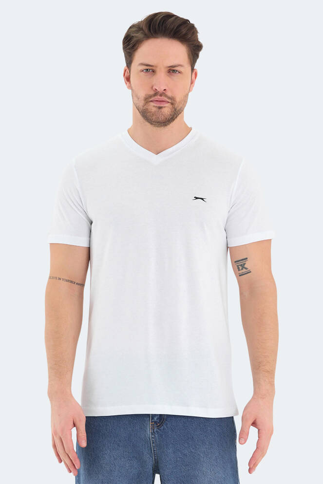 Slazenger RIVALDO Erkek Kısa Kollu T-Shirt Beyaz