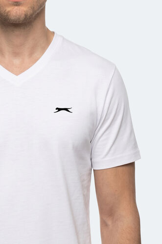 Slazenger RIVALDO IN Erkek V Yaka Beyaz Tişört - Thumbnail