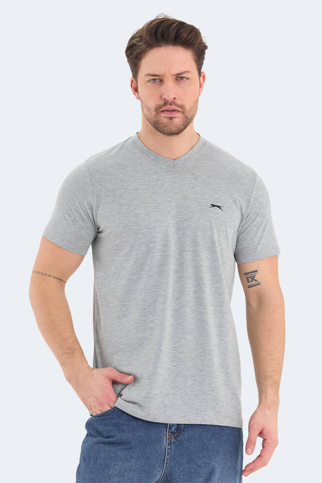 Slazenger RIVALDO Erkek Kısa Kollu T-Shirt Gri
